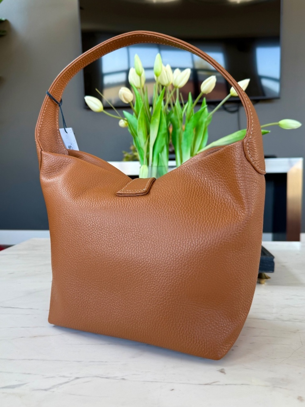 New Dooney & Bourke Lucca Leather Logo Lock Hobo Handbag - Picture 9 of 16
